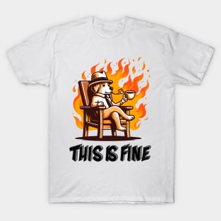 This Is Fine Funny Cute Kawaii T-Shirt